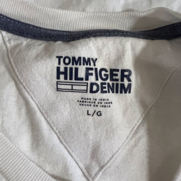 Vintage Tommy Hilfiger T Shirt White size L Mens - Picture 7 of 8